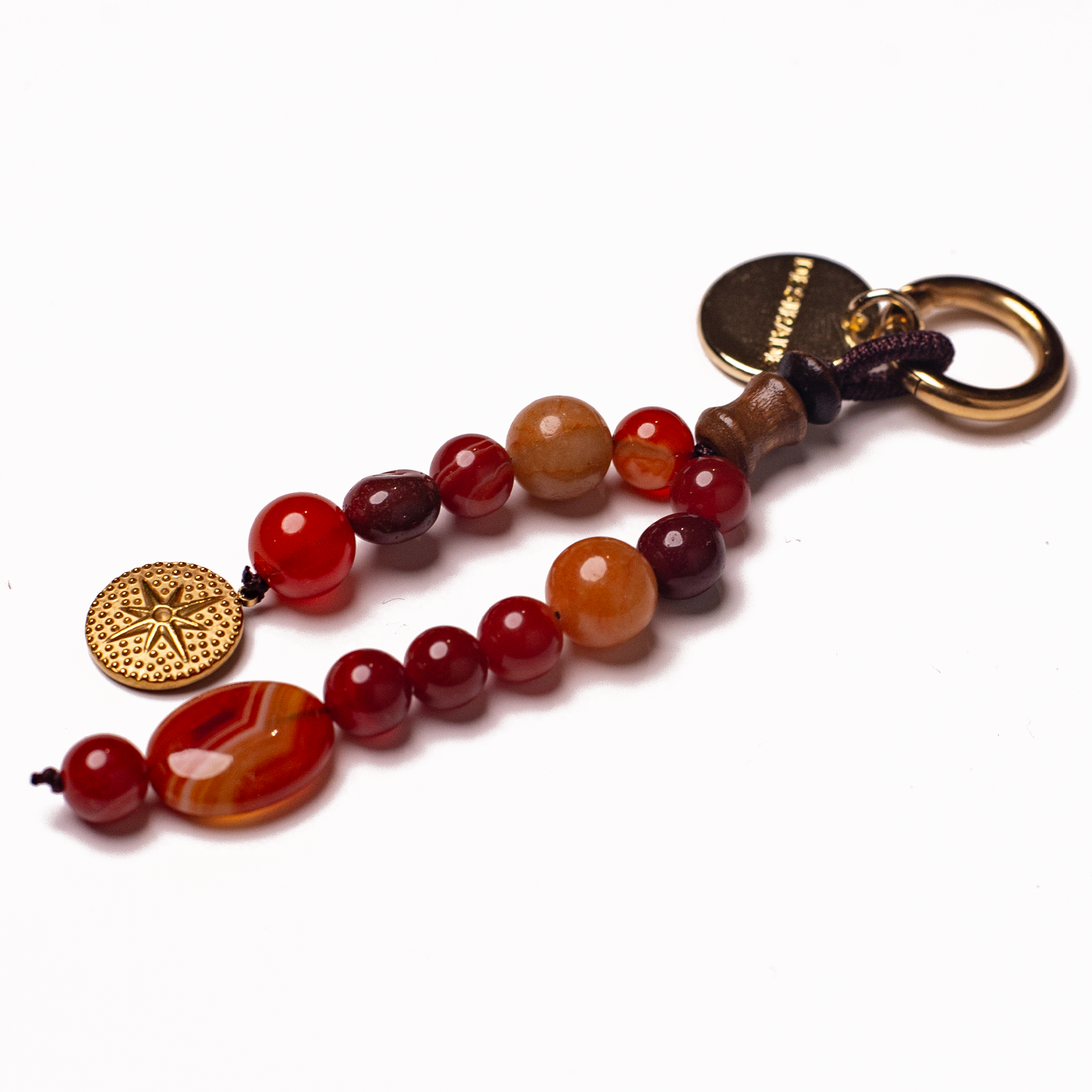 ROSSO TERRA - Charm pentru geantă din pietre naturale