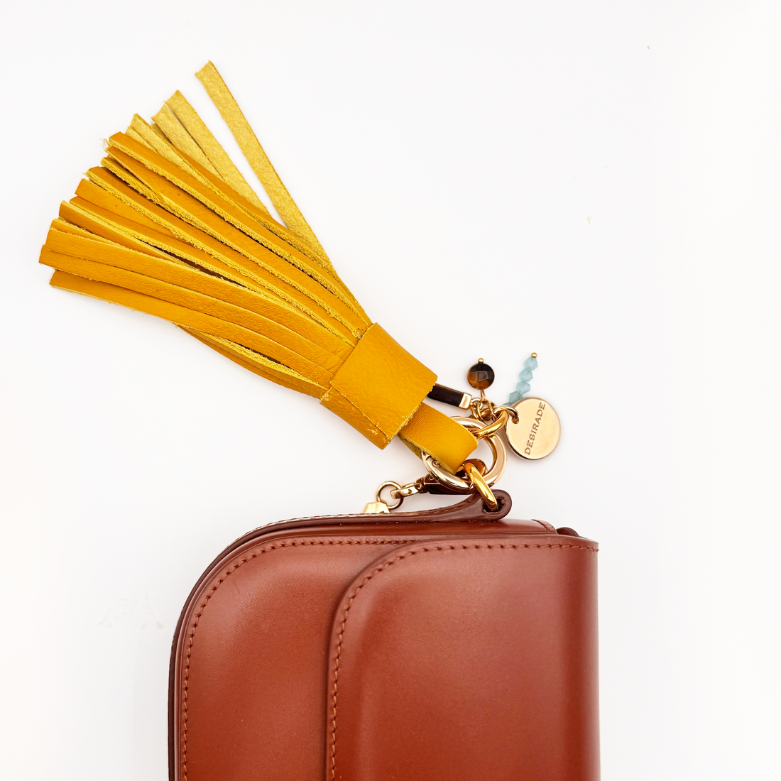 Charm din piele naturală galbenă – Marrakesh