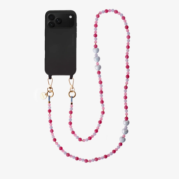 AQUA ROSÉ – Crossbody din pietre naturale pentru telefon 120 cm