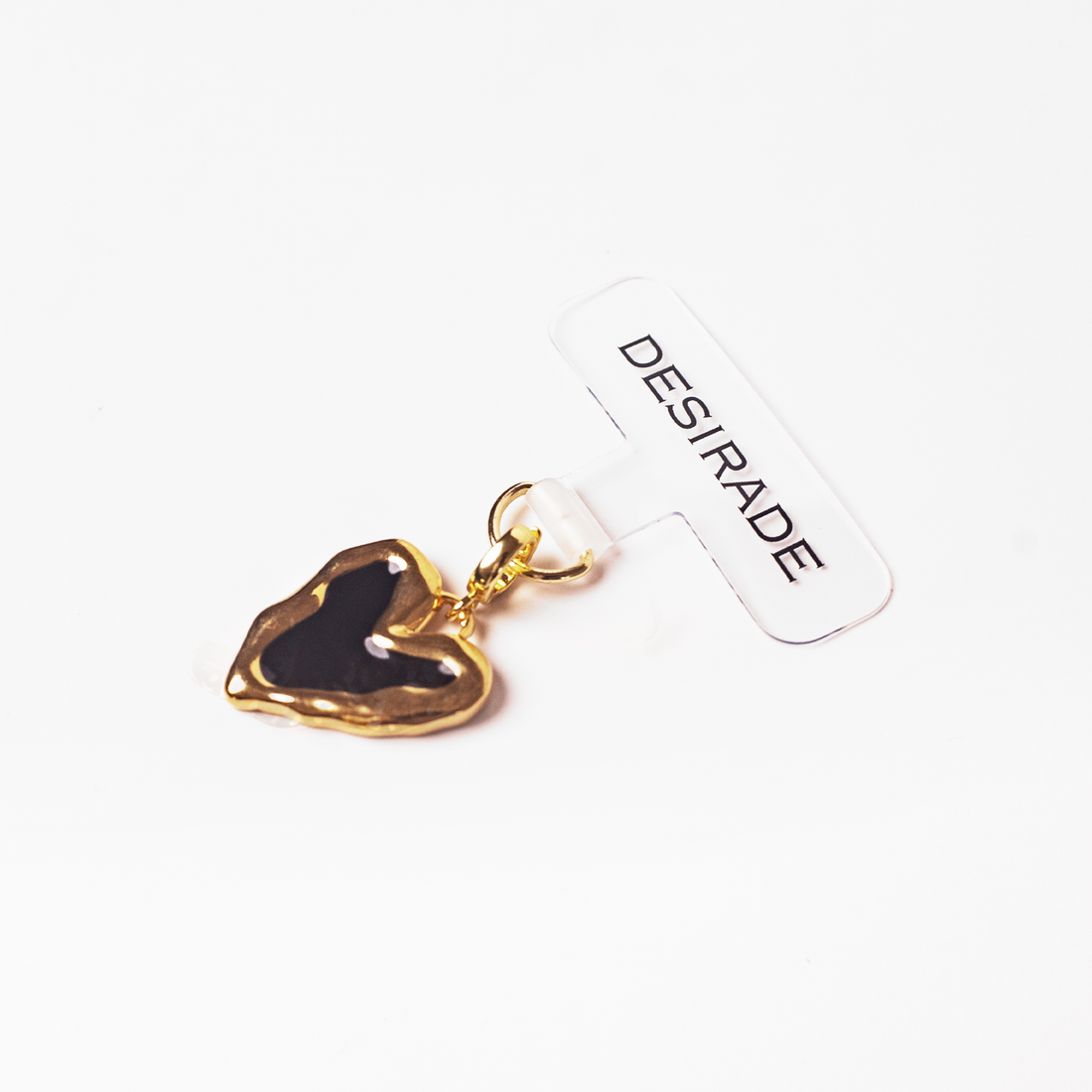 Heart of Gold: Adaptor + Charm Inimă Negru – 18K Edition