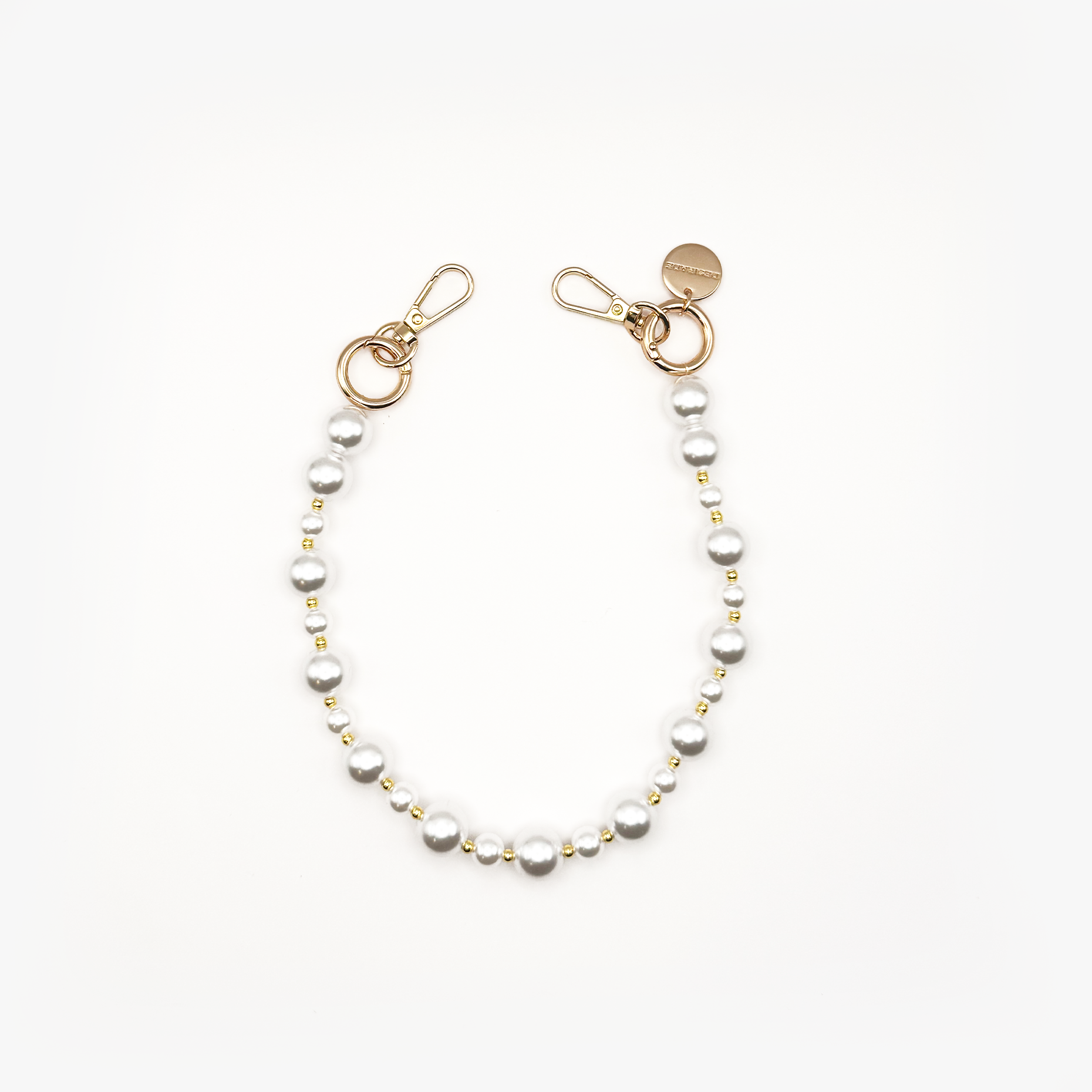 Pearl Touch Gold – Strap scurt cu perle & accente aurii