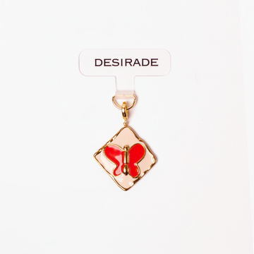 Butterfly Sunset: Adaptor + Charm Fluture Portocaliu – 18K Edition