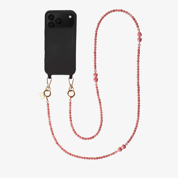 ROSA SOAVE – Crossbody din pietre naturale pentru telefon 120 cm