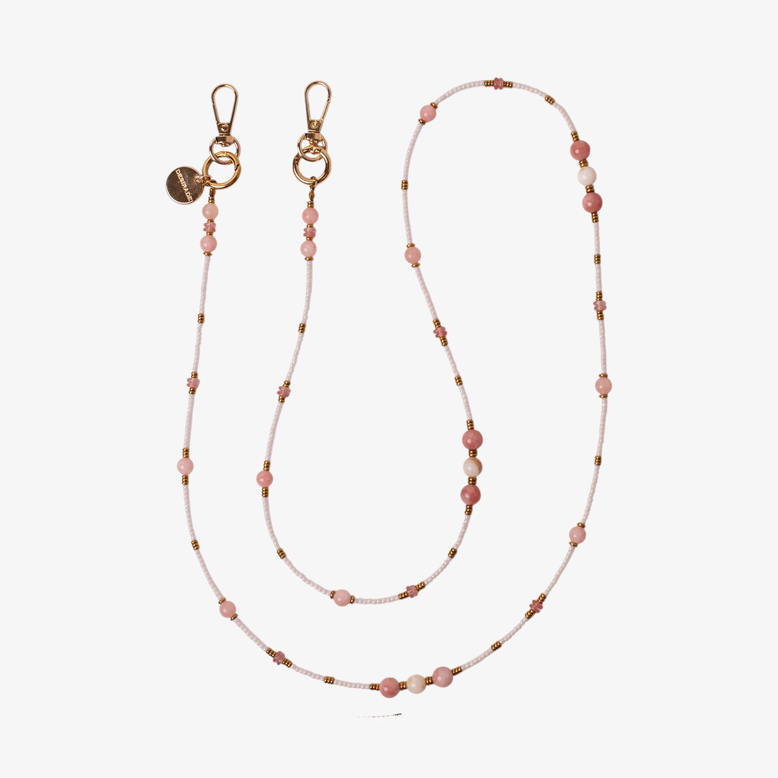 BLUSH BLOOM – Strap din pietre naturale pentru telefon 120 cm