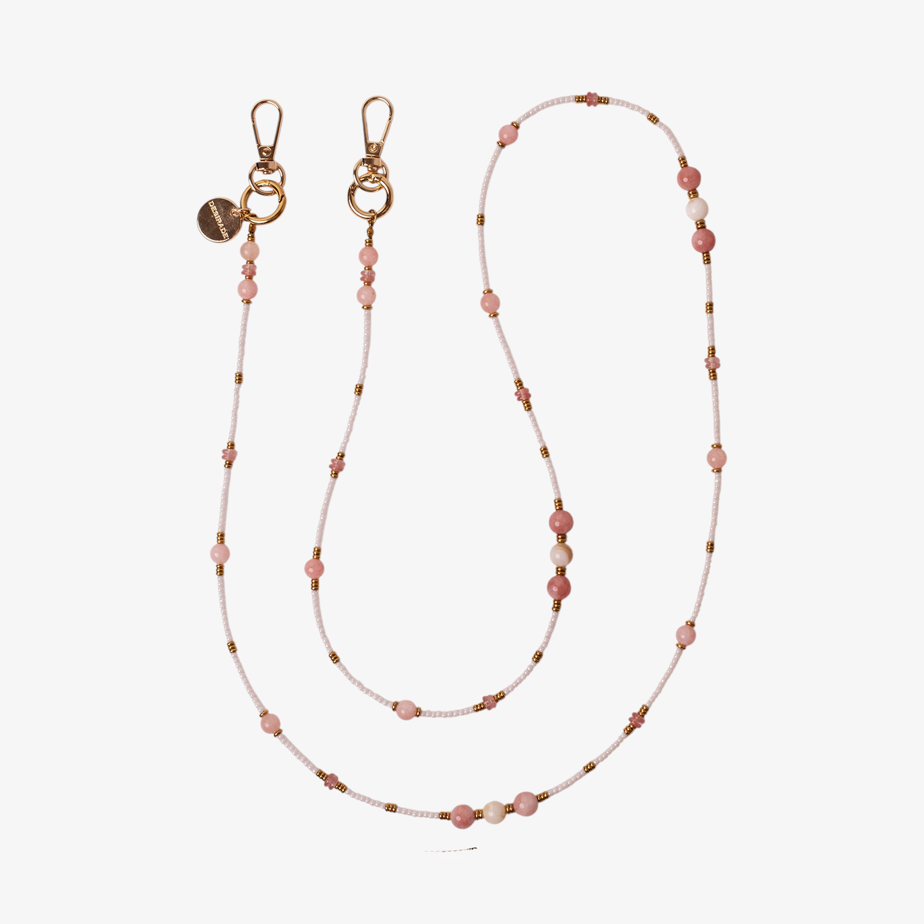 BLUSH BLOOM – Strap din pietre naturale pentru telefon 120 cm