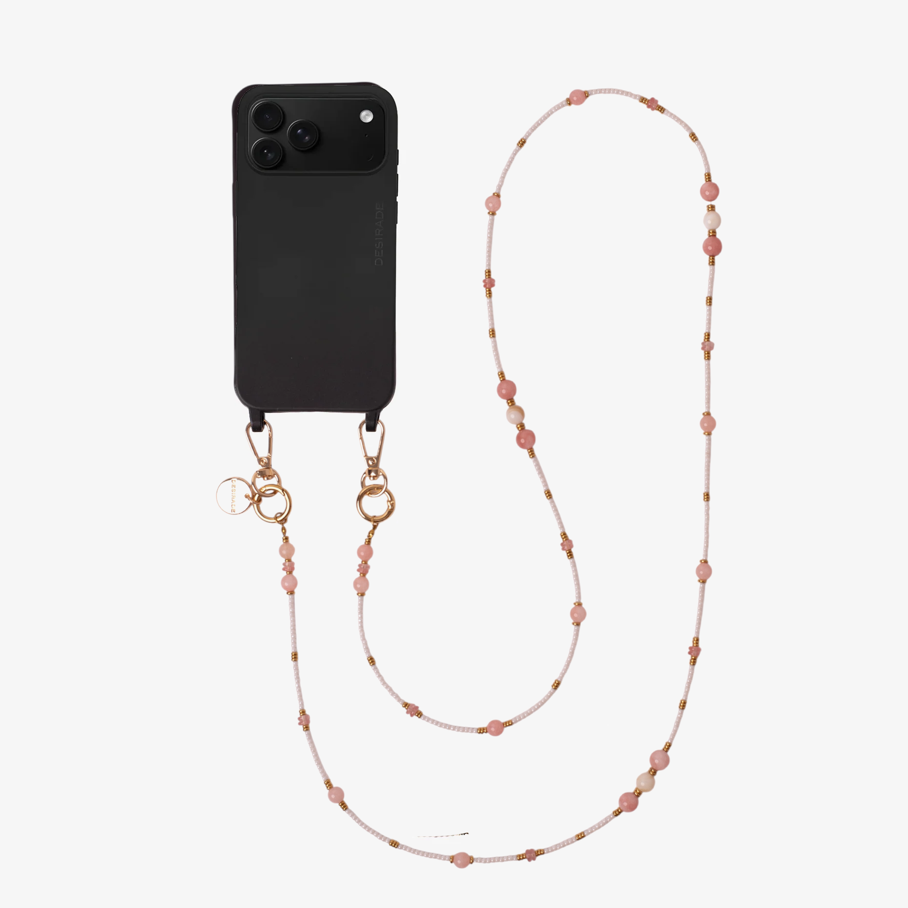 BLUSH BLOOM – Strap din pietre naturale pentru telefon 120 cm