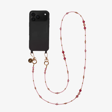 ROSÉ ALLURE – Strap din pietre naturale pentru telefon 120 cm